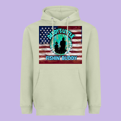 Daddy's Little Fishin Buddy Heavyweight Hoodie Designed By Tumblerdesignbyshophia