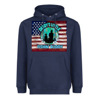 Navy daddy's little fishin buddy Heavyweight Hoodie - TumblerDesignByShophia