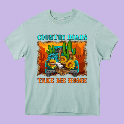 Country Roads Take Me Home Heavy Core Tee Designed By Hra Design Shop