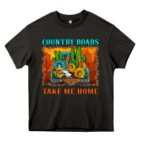 Asphalt country roads take me home Heavy Core Tee - HRA Design Shop