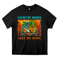 Black country roads take me home Heavy Core Tee - HRA Design Shop