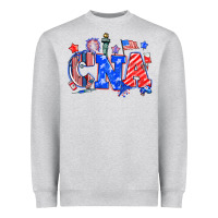 Heather Grey 4th of july cna Heavyweight Sweatshirt - NancyCooperArtShop