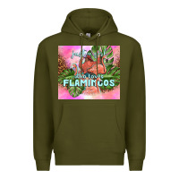 Army Green just a girl who loves flamingo Premium Hoodie - TumblerDesignByShophia