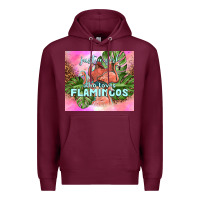 Burgundy just a girl who loves flamingo Premium Hoodie - TumblerDesignByShophia