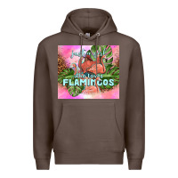 Coffee just a girl who loves flamingo Premium Hoodie - TumblerDesignByShophia