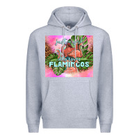 Heather Grey just a girl who loves flamingo Premium Hoodie - TumblerDesignByShophia