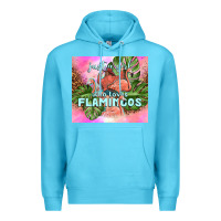Ocean Blue just a girl who loves flamingo Premium Hoodie - TumblerDesignByShophia
