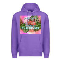 Purple just a girl who loves flamingo Premium Hoodie - TumblerDesignByShophia