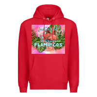 Red just a girl who loves flamingo Premium Hoodie - TumblerDesignByShophia