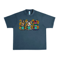 Midnight Navy western bunny Urban Heavy Tee - MaliasSmallBusiness