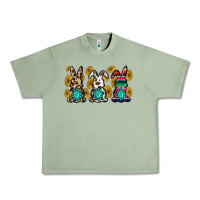 Oil Green western bunny Urban Heavy Tee - MaliasSmallBusiness