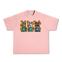 Salmon western bunny Urban Heavy Tee - MaliasSmallBusiness