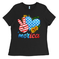 Black america with heart Ladies Tee - HRA Design Shop
