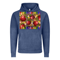 Vintage Denim Teacher Crayons And Apples Vintage Hoodie - LillyAllenDesigns