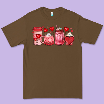 Valentines Day Coffee Premium Tee Designed By Jahusdesignshop