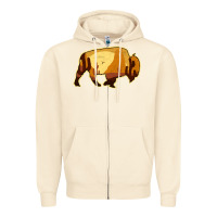 Sandshell Desert Landscape Bison Silhouette Zipper Hoodie - Bettercallsaul