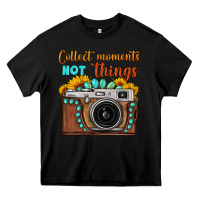 Black collect moments not things sunflower gemstone vintage camera Heavy Core Tee - FaDigitalArtStudio