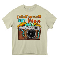 Mossy collect moments not things sunflower gemstone vintage camera Heavy Core Tee - FaDigitalArtStudio
