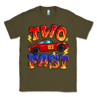 Army Green two fast boys birthday racing car Classic Tee - MaliasSmallBusiness