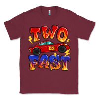 Burgundy two fast boys birthday racing car Classic Tee - MaliasSmallBusiness