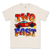 Natural two fast boys birthday racing car Classic Tee - MaliasSmallBusiness