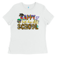 White happy last day of school Ladies Tee - CowhideDigitalArt