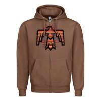 Chestnut Red Aztec Thunderbird Zipper Hoodie - Bettercallsaul