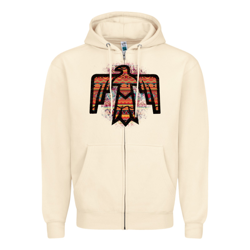 Red Aztec Thunderbird Zipper Hoodie by Bettercallsaul | Teevron