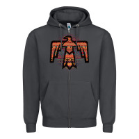 Smoke Red Aztec Thunderbird Zipper Hoodie - Bettercallsaul