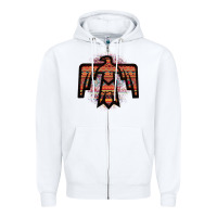 White Red Aztec Thunderbird Zipper Hoodie - Bettercallsaul