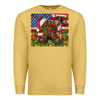 Antique Gold Army Veteran Boots Christmas Tumbler 4th of july Premium Sweatshirt - HowdyJamesFarm