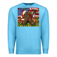 Ocean Blue Army Veteran Boots Christmas Tumbler 4th of july Premium Sweatshirt - HowdyJamesFarm