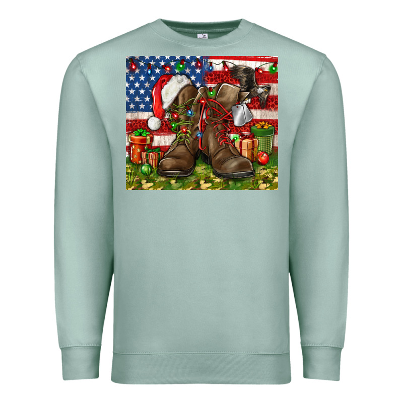 Army Veteran Boots Christmas Tumbler 4th Of July Premium Sweatshirt by HowdyJamesFarm | Teevron