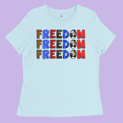 4th Of July Freedom Ladies Tee Designed By Hra Design Shop