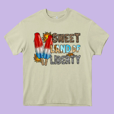 Sweet Land Of Liberty Heavy Core Tee Designed By Racoondesign