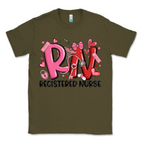 Army Green rn registered nurse valentines day Classic Tee - MaliasSmallBusiness