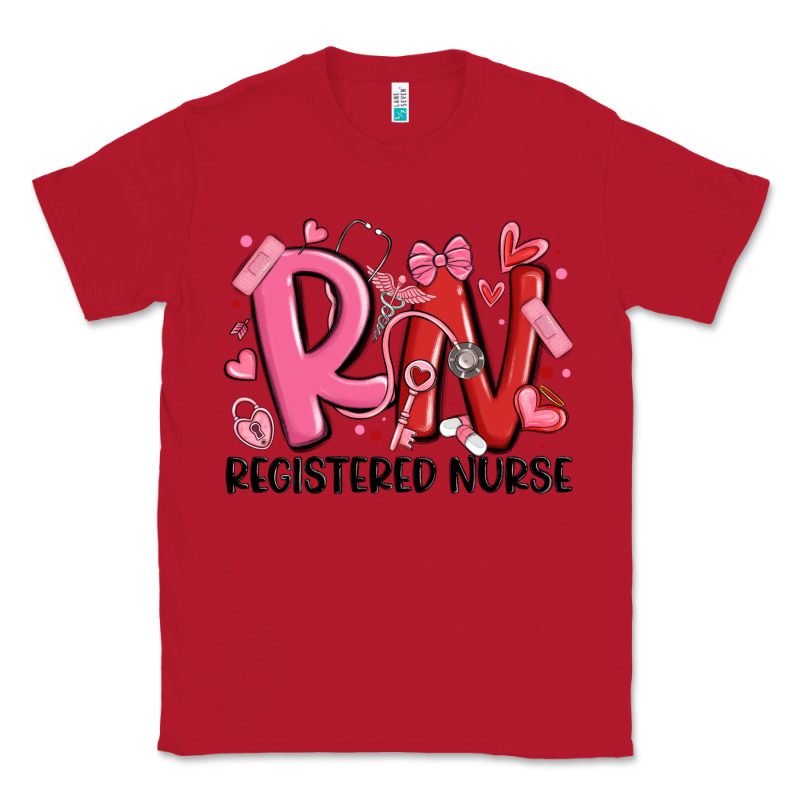 Rn Registered Nurse Valentines Day Classic Tee by MaliasSmallBusiness | Teevron