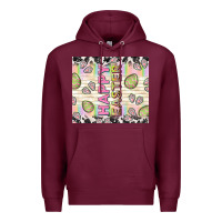 Burgundy happy easter with cowhide Premium Hoodie - TumblerDesignByShophia