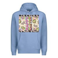 Colony Blue happy easter with cowhide Premium Hoodie - TumblerDesignByShophia