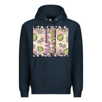Navy happy easter with cowhide Premium Hoodie - TumblerDesignByShophia