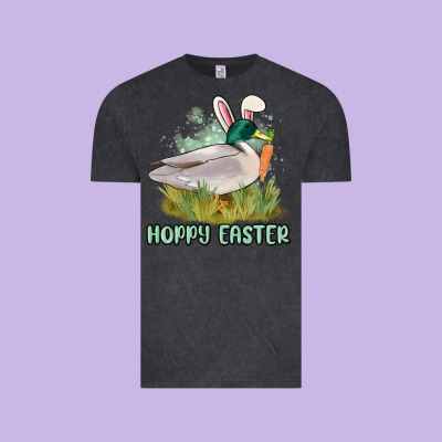 Hoppy Easter Duck Hunting Vintage Tee Designed By Maliassmallbusiness