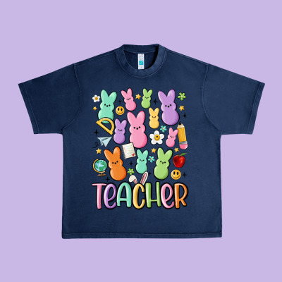 Teacher Bunny's Urban Heavy Tee Designed By Maliassmallbusiness