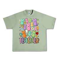 Oil Green teacher bunny's Urban Heavy Tee - MaliasSmallBusiness