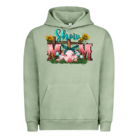 Pigment Oil Green Show mom pig Mother's Day Urban Hoodie - FaDigitalArtStudio