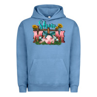 Pigment Pebble Blue Show mom pig Mother's Day Urban Hoodie - FaDigitalArtStudio
