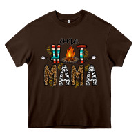 Chocolate Brown one hot mama Heavy Core Tee - CowhideDigitalArt