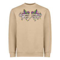 Mushroom skeleton hands mardi gras Heavyweight Sweatshirt - MaliasSmallBusiness