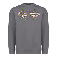 Storm skeleton hands mardi gras Heavyweight Sweatshirt - MaliasSmallBusiness