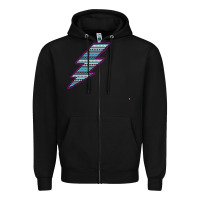 Black Purple Border Aztec Pattern Lightning Zipper Hoodie - Bettercallsaul