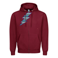 Burgundy Purple Border Aztec Pattern Lightning Zipper Hoodie - Bettercallsaul